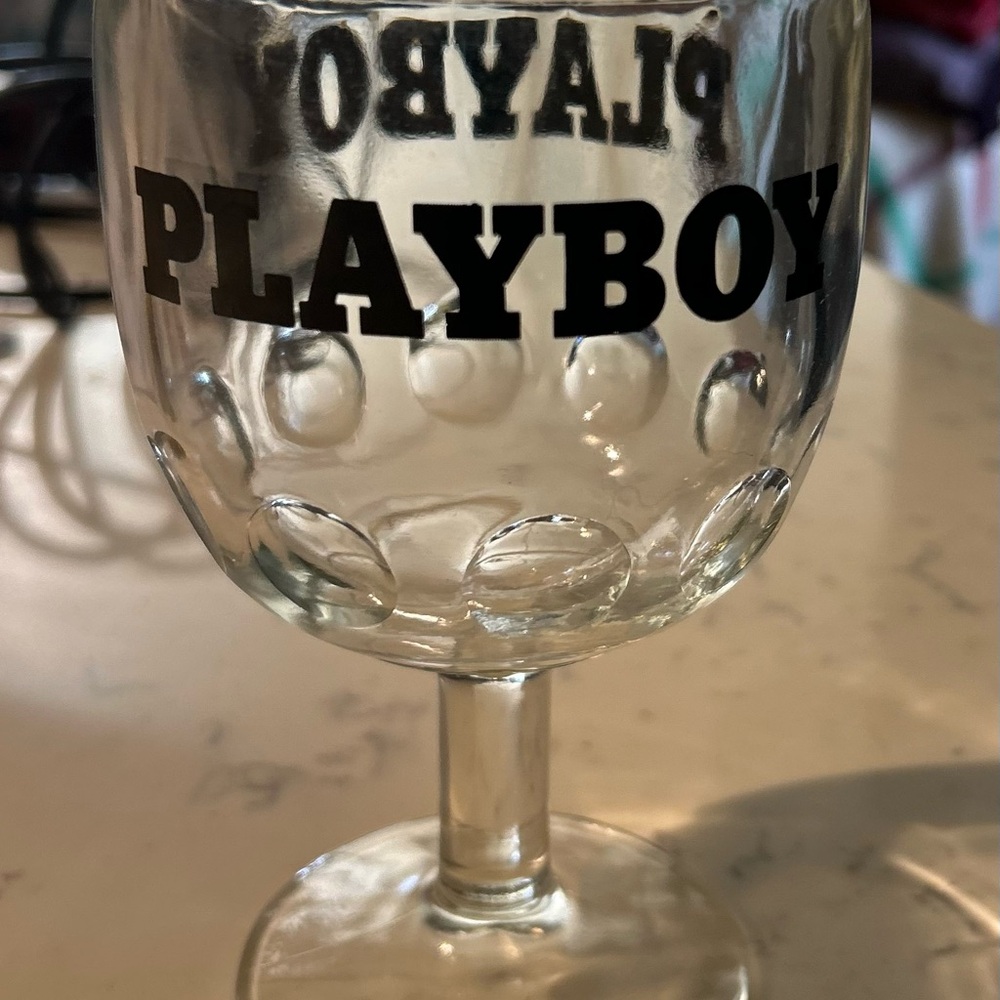 PLAYBOY Vintage Clear Glass Beer Goblet